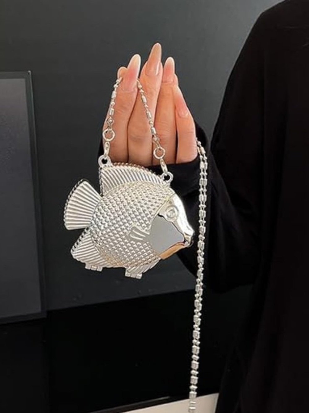 Fish Shaped Mini Crossbody Bag Luxury Statement Handbag Unique Fashion Accessory